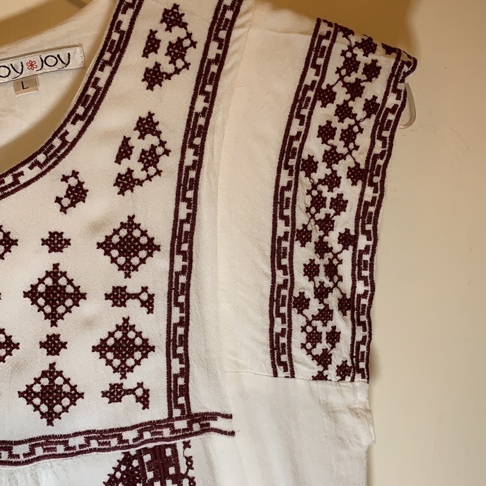 Embroidered Cotton Shift Dress by JoyJoy - Picture 4 of 7